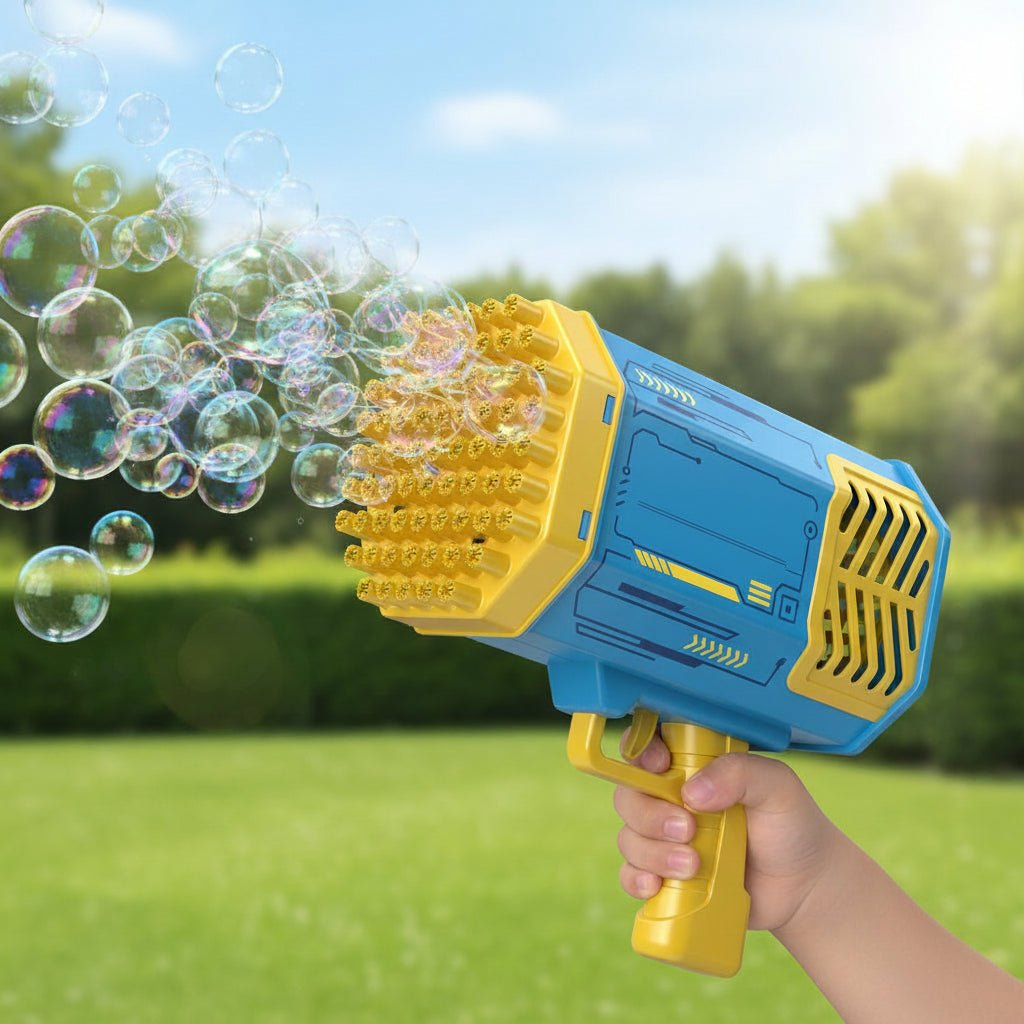 Bubble Gun Toy with LED Light Bubble Blower for Kids Outdoor Play