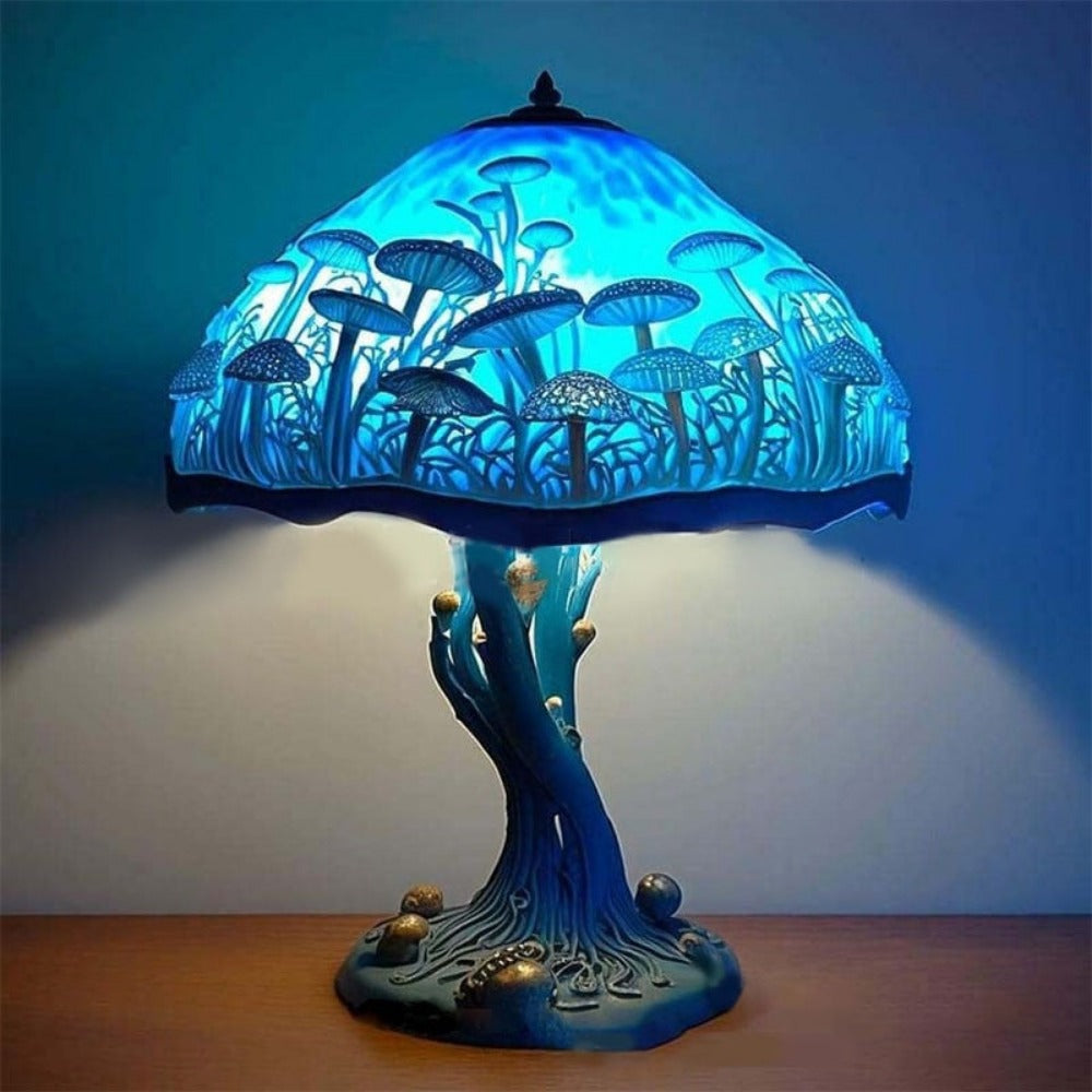 Stained Glass Mushroom Table Lamp with 9 Style Options