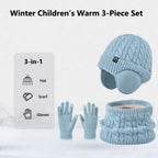Kids Winter Hat Scarf Gloves Set Ear Warmer Neck Warmer Accessories