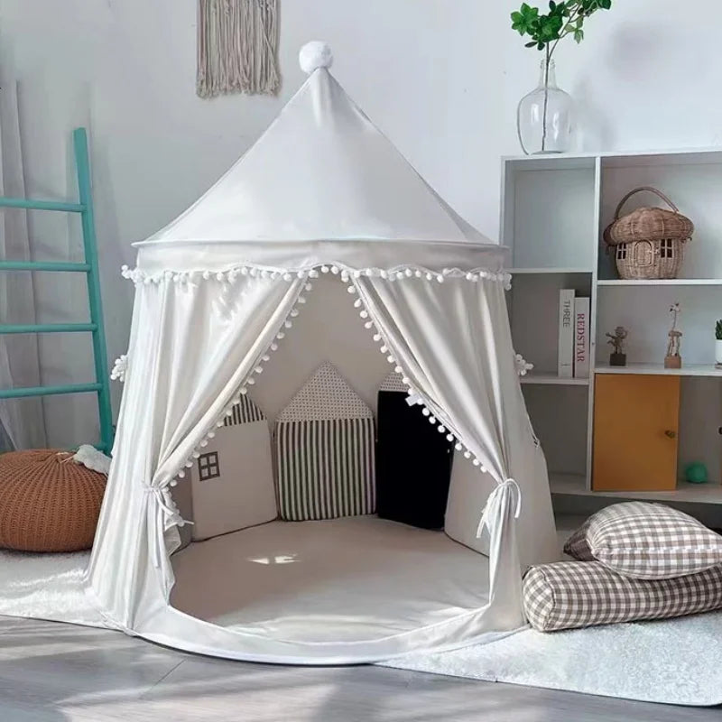 Round Plush Circular Play Tent for Children Indoor Outdoor