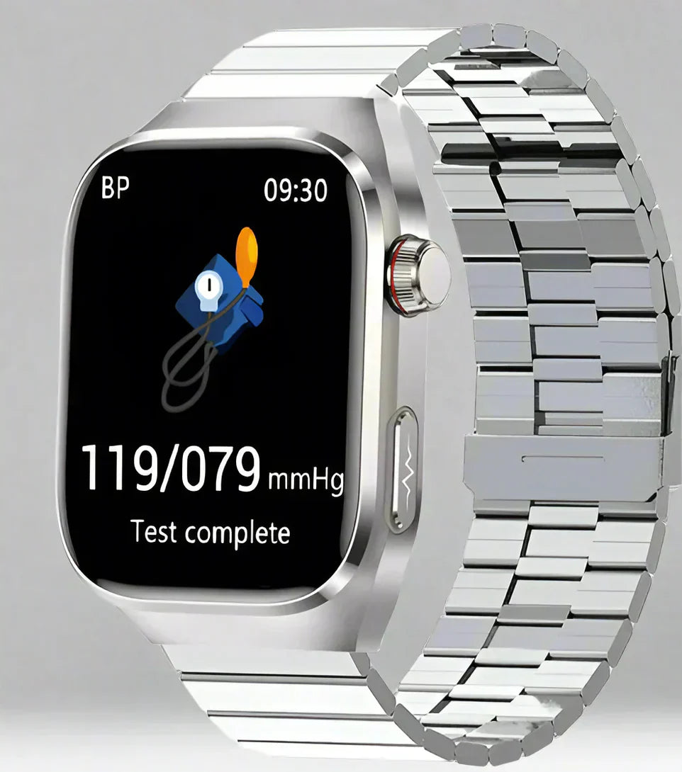 Smartwatch Circular Blood Sugar ECG Uric Acid Bluetooth Monitor