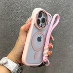 Foldable Magnetic Glass Lens Stand Case for iPhone Pro Max 11 12 13 14 15 16