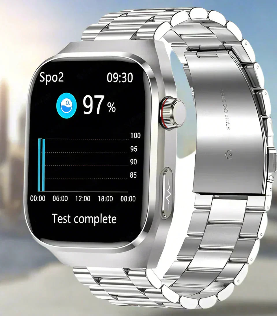 Smartwatch Circular Blood Sugar ECG Uric Acid Bluetooth Monitor