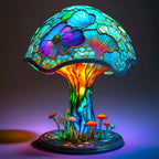 Stained Glass Mushroom Table Lamp with 9 Style Options
