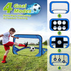 Foldable Portable Kids Soccer Goal 4-in-1 Football Training Net