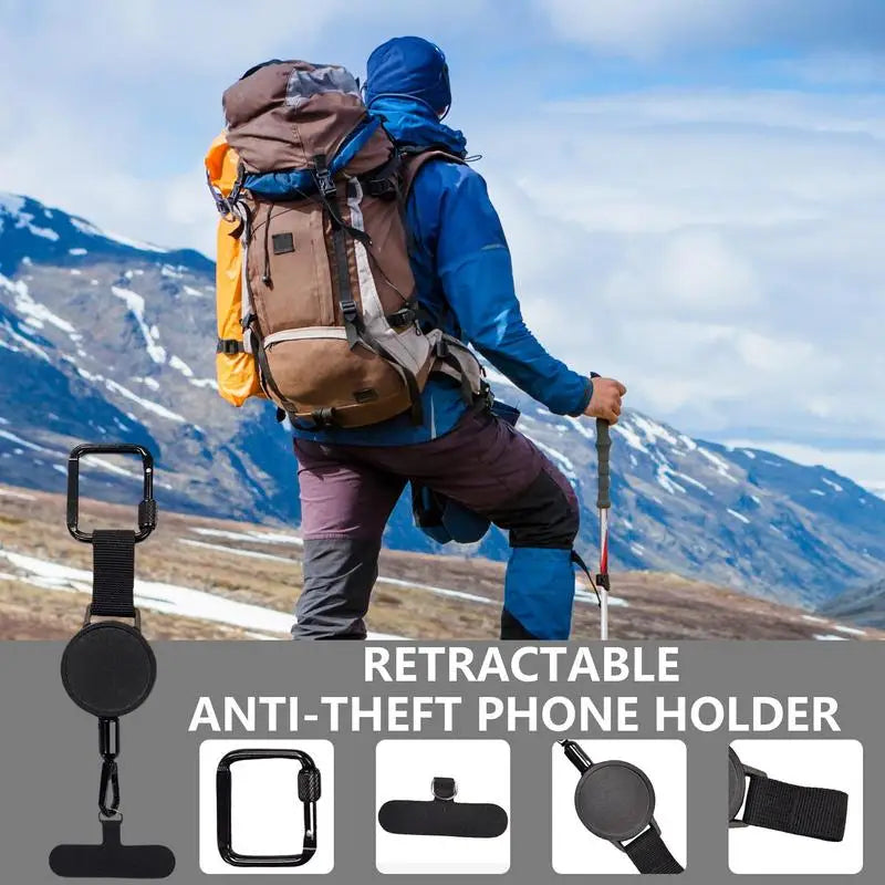 Retractable Phone Security Holder Anti Theft Clip Mount