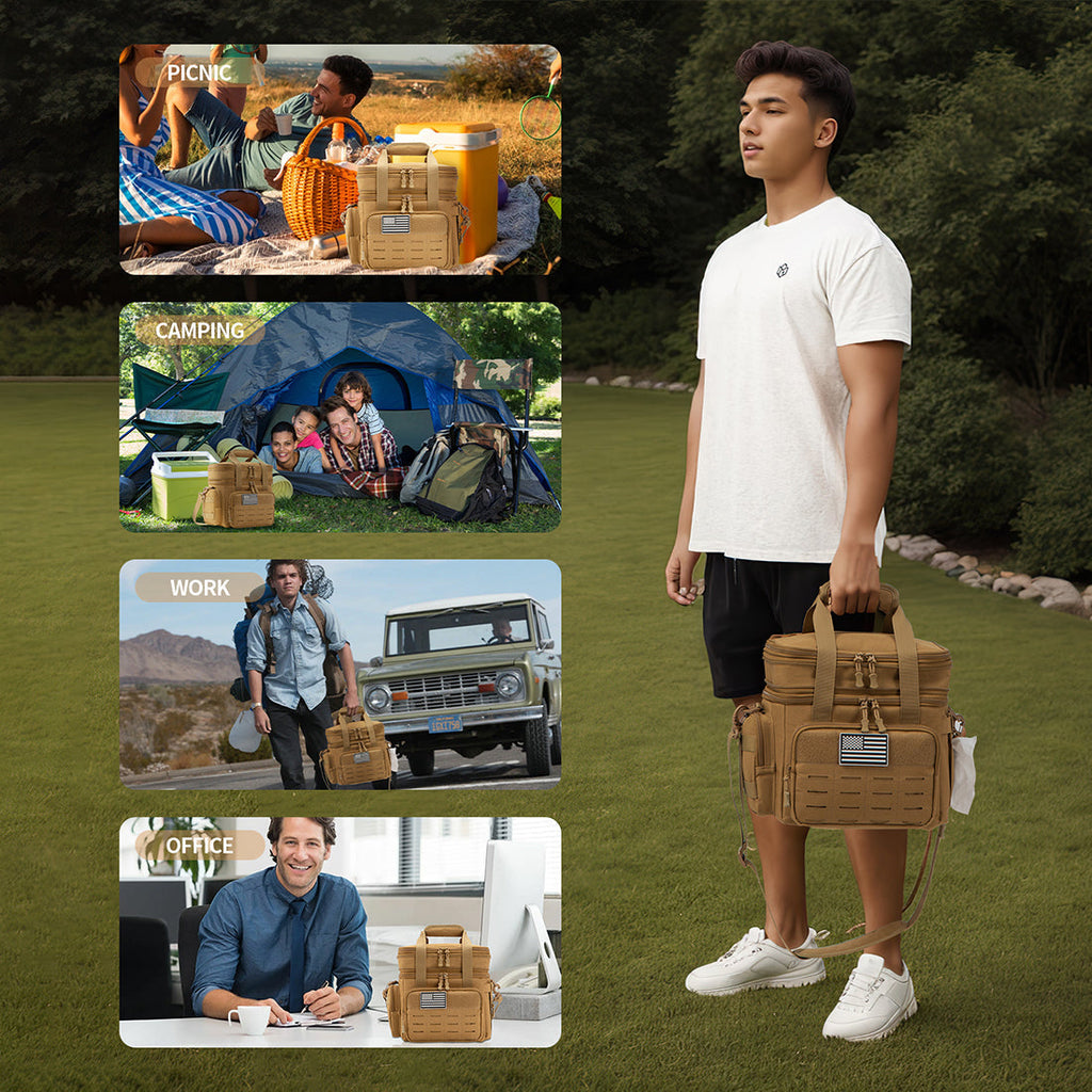 Tactical Insulated Leakproof Lunch Box Cooler Bag 18L Large