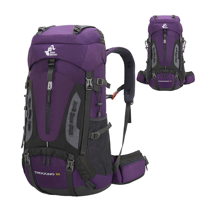 Hiking Backpack 60 Liter Large Capacity Ergonomic Trekking Backpack