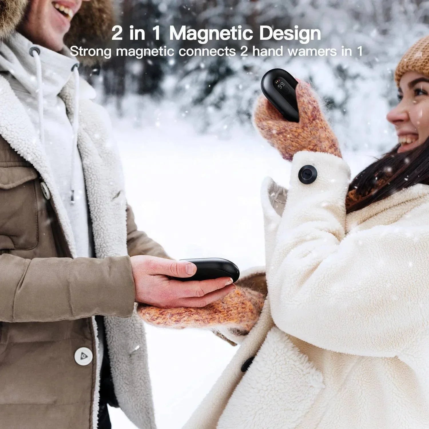 Magnetic Rechargeable Hand Warmers Portable Heater 2 Pack