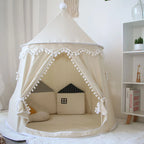 Circular Plush Play Tent for Kids Indoor Outdoor