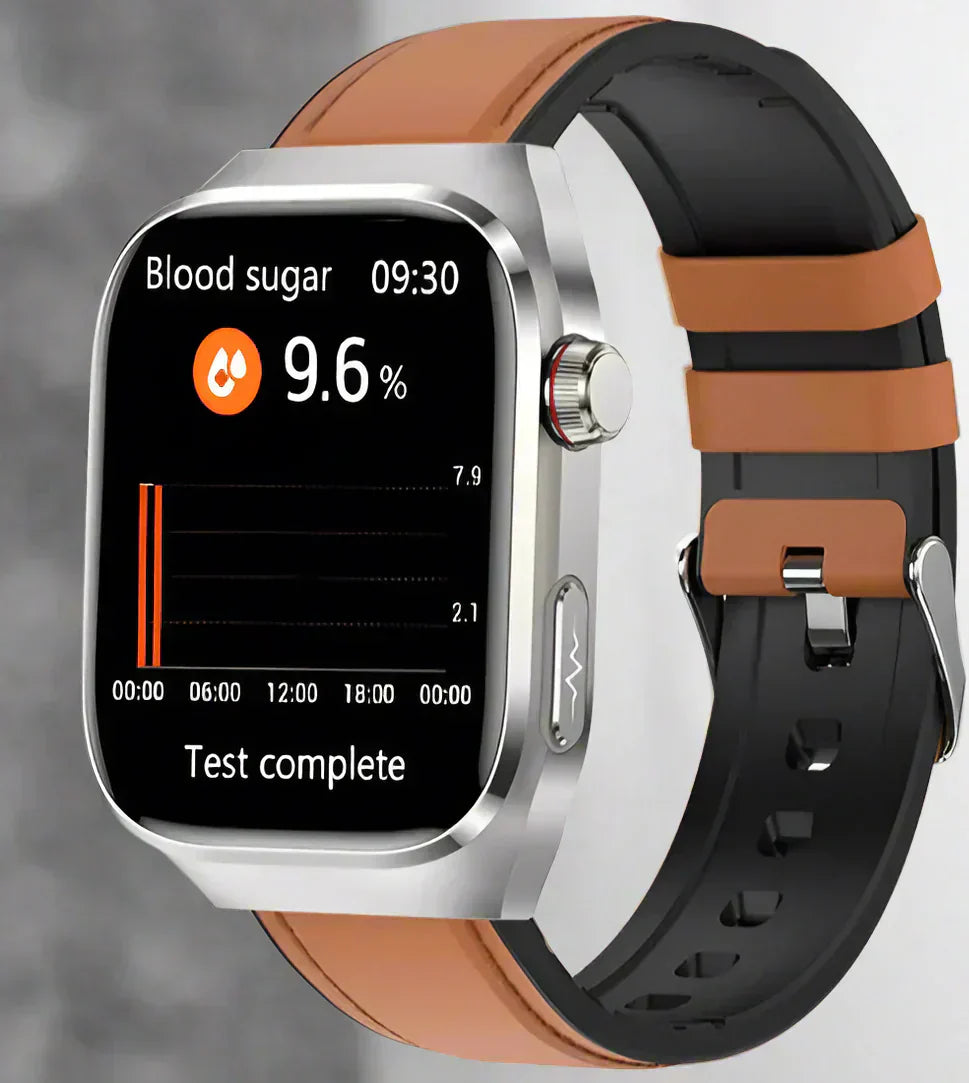 Smartwatch Circular Blood Sugar ECG Uric Acid Bluetooth Monitor