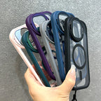 Foldable Magnetic Glass Lens Stand Case for iPhone Pro Max 11 12 13 14 15 16