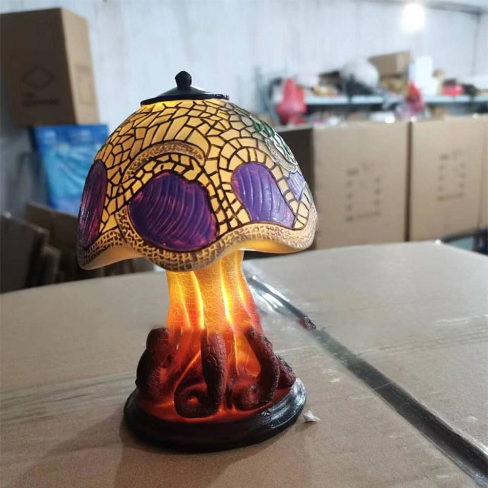 Stained Glass Mushroom Table Lamp with 9 Style Options