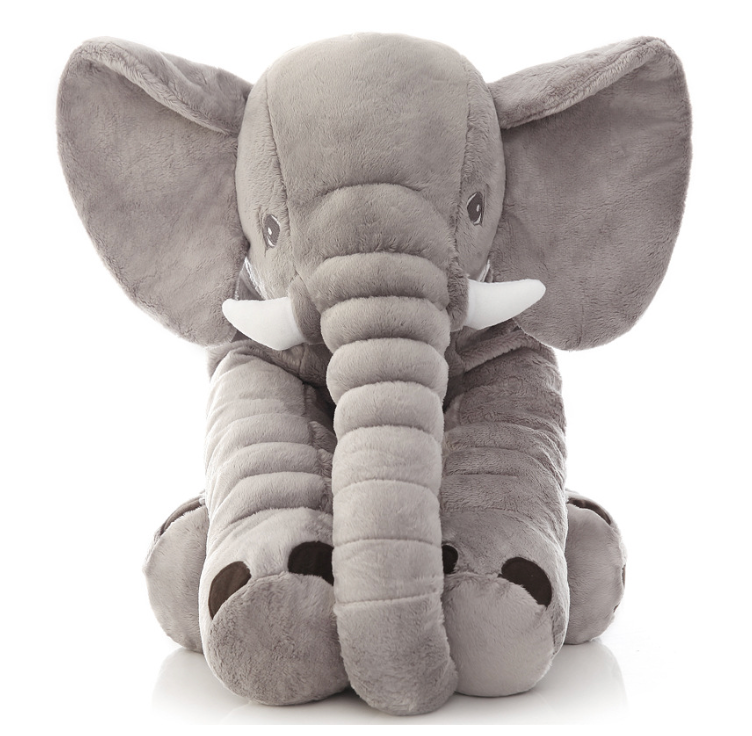 Elephant Shaped Baby Pillow Soft Plush Cushion