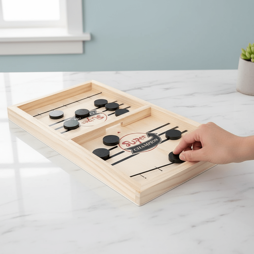 Wooden Family Board Game Competitive Fast Paced Tabletop Game