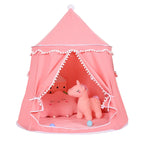 Round Plush Circular Play Tent for Children Indoor Outdoor
