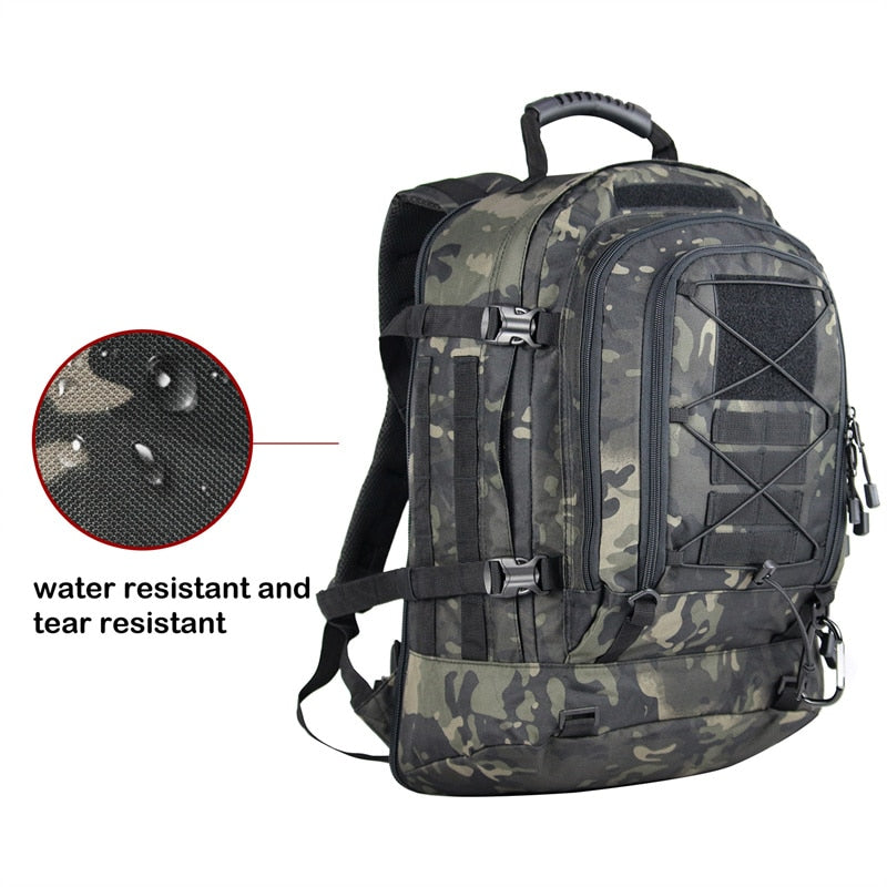 Tactical Military Backpack Expandable Waterproof Rucksack Pack