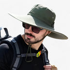 Wide Brim Outdoor Sun Hat with Adjustable Chin Strap