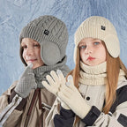 Kids Winter Hat Scarf Gloves Set Ear Warmer Neck Warmer Accessories