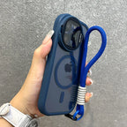 Foldable Magnetic Glass Lens Stand Case for iPhone Pro Max 11 12 13 14 15 16