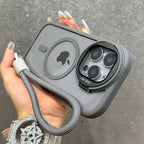 Foldable Magnetic Glass Lens Stand Case for iPhone Pro Max 11 12 13 14 15 16