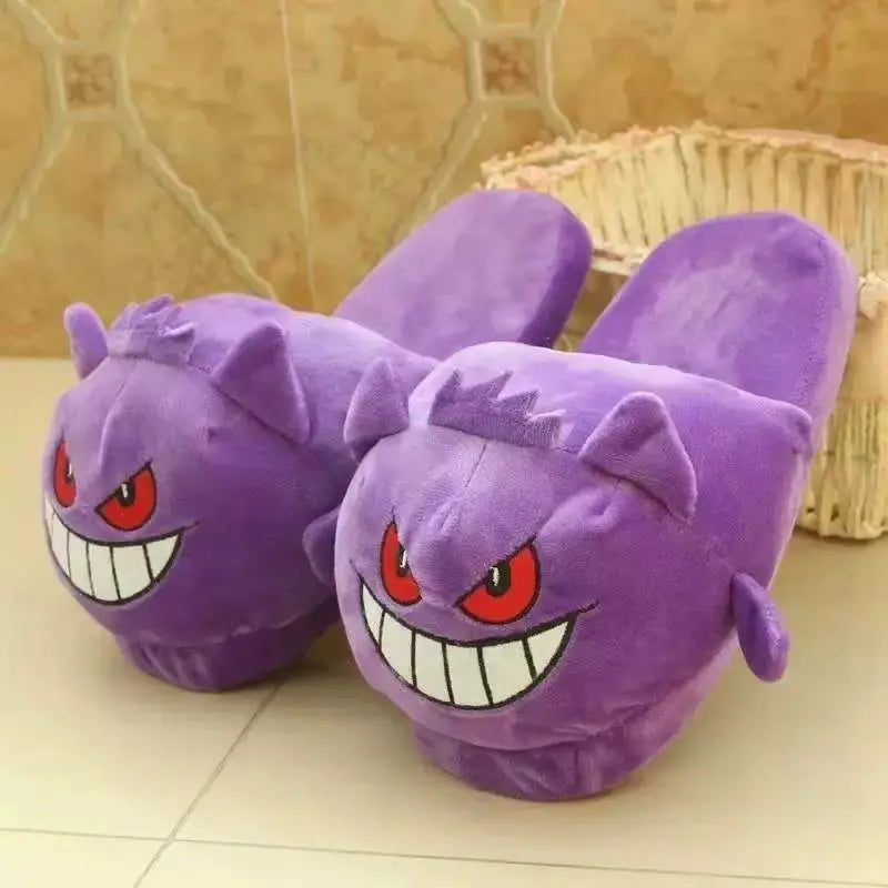 Gengar Plush Slippers Indoor Non Slip Soft EVA Sole Unisex Shoes