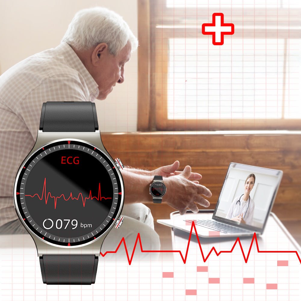 Square Smartwatch EKG Blood Pressure Oxygen Health Tracker