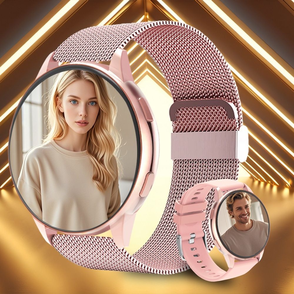 Square Smartwatch for Women Touchscreen Milanese Band Watch