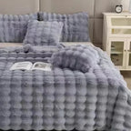 Faux Fur Throw Blanket Plush Soft Warm Decorative Blanket