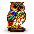 Stained Glass Animal Table Lamp LED Accent Light