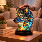 Stained Glass Animal Table Lamp LED Accent Light