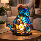 Stained Glass Animal Table Lamp LED Accent Light