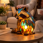 Stained Glass Animal Table Lamp LED Accent Light