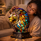 Stained Glass Animal Table Lamp LED Accent Light