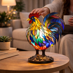 Stained Glass Animal Table Lamp LED Accent Light