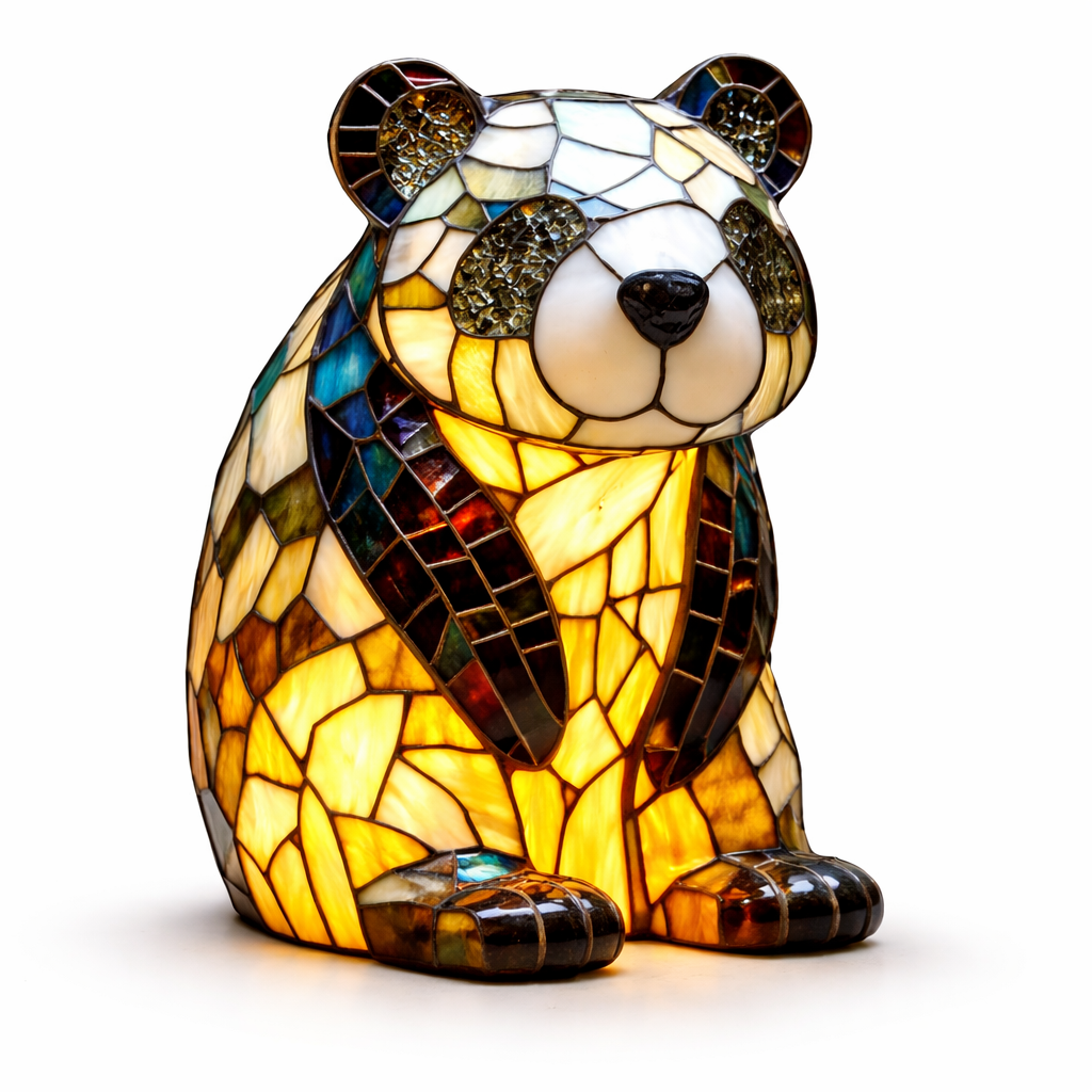 Stained Glass Animal Table Lamp LED Accent Light