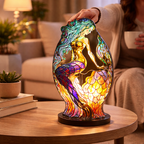 Stained Glass Animal Table Lamp LED Accent Light