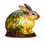 Stained Glass Animal Table Lamp LED Accent Light