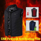 Heated Body Warmer Adjustable Temperature Vest Unisex