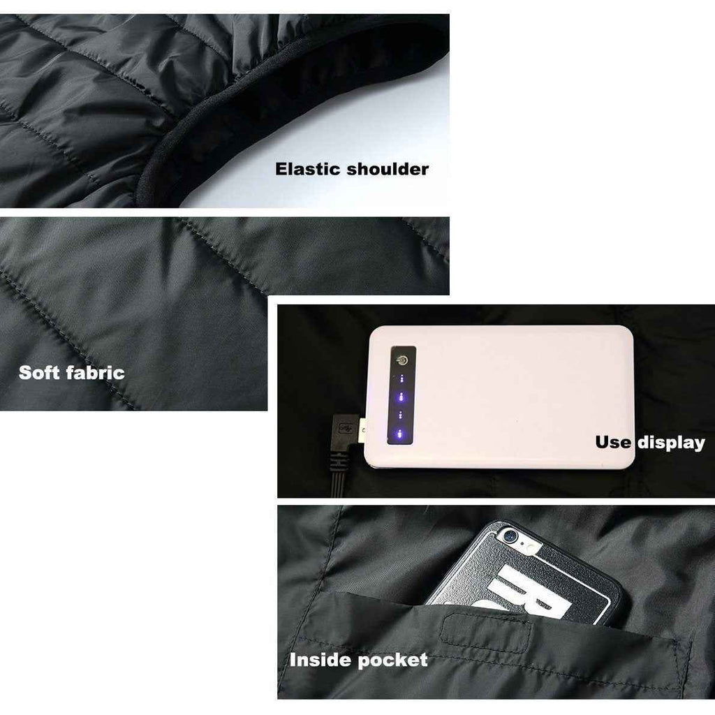 Heated Body Warmer Adjustable Temperature Vest Unisex