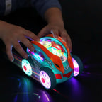 LED Light Up Toy Car with Music and 360 Degree Spin for Kids