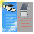 Solar Motion Sensor LED Security Light 3-Head Outdoor IP65