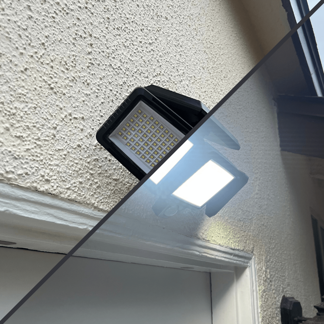 Solar Motion Sensor LED Security Light 3-Head Outdoor IP65