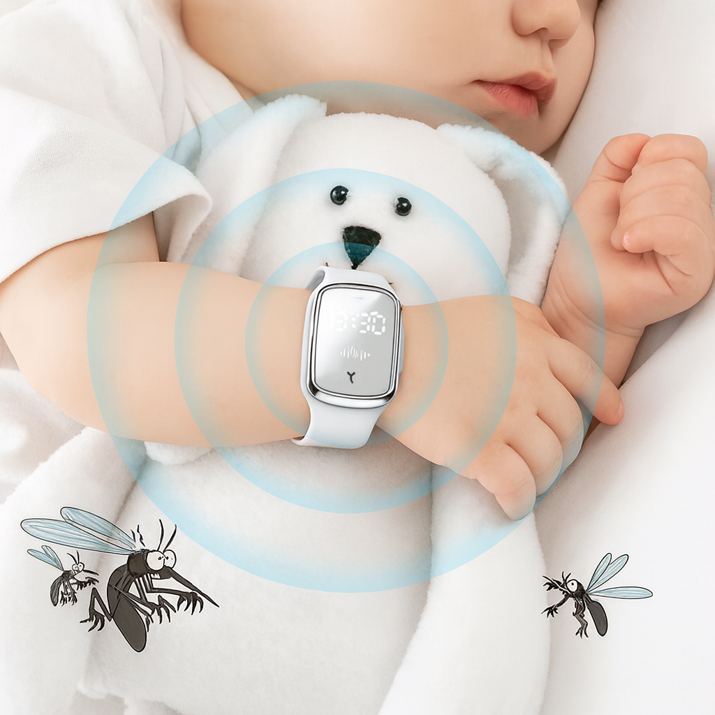 Ultrasonic Mosquito Repellent Wristband Device Watch
