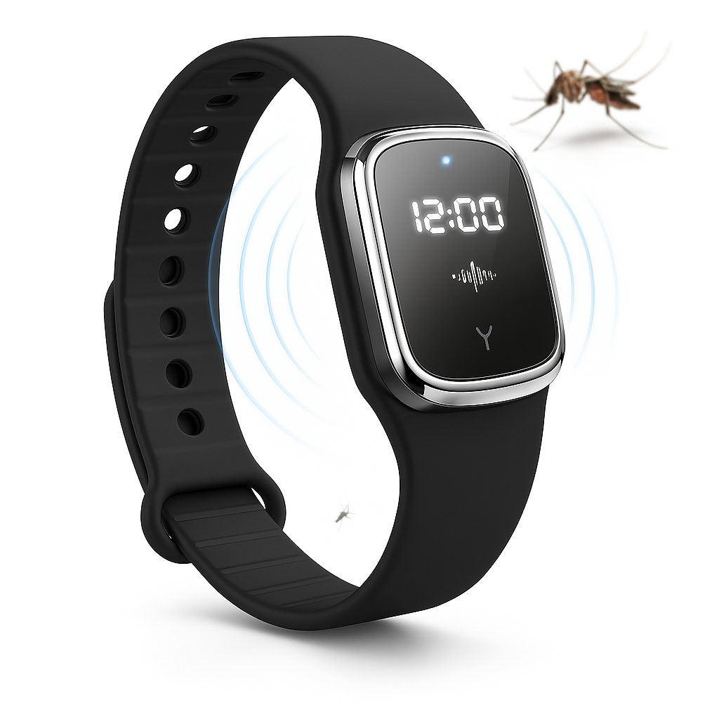 Ultrasonic Mosquito Repellent Wristband Device Watch