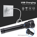 LED Flashlight USB Rechargeable High Lumen Handheld Torch