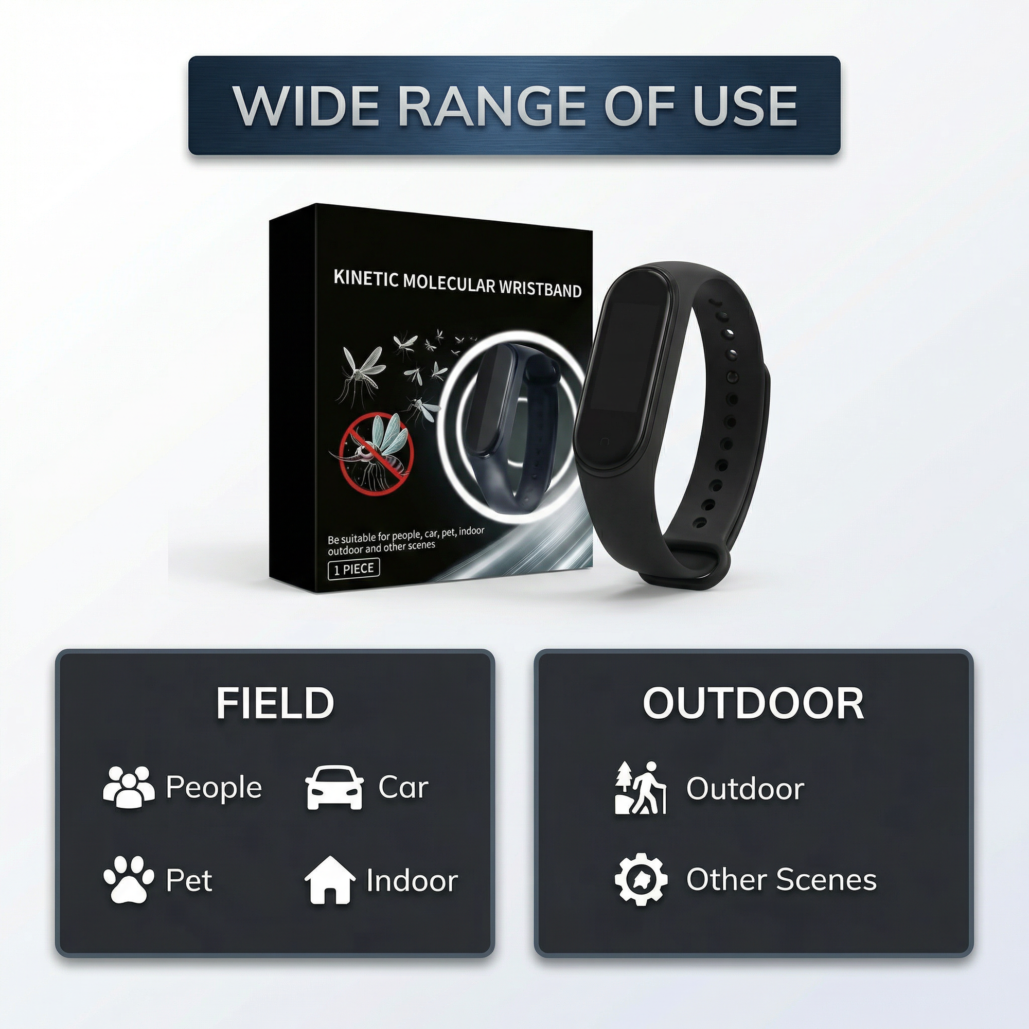 Ultrasonic Mosquito Repellent Wristband Insect Pest Control Device