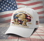 Adjustable Dad Cap Hat USA 250th Anniversary Eagle Patriots