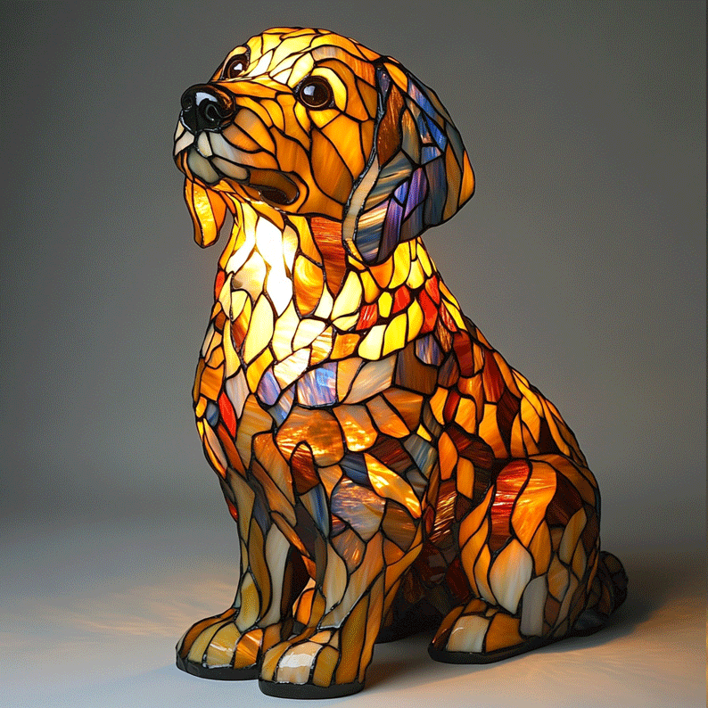Bulldog Shaped Table Lamp Lighting Fixture