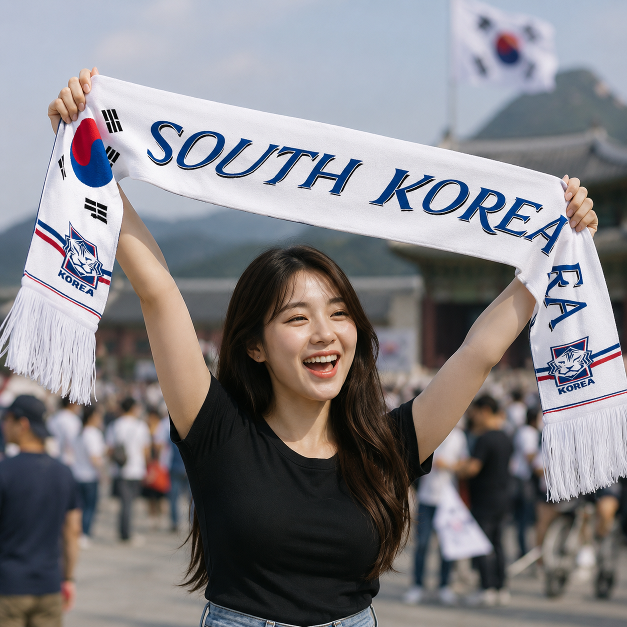 South Korea Scarf Third Angle